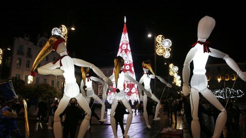 Inauguracin de las luces de la Navidad del 2020 en Pontevedra.