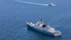 Imagen de archivo de un barco militar en el �ndico
