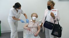 Vacunaci�n contra el covid en el Hospital �lvaro Cunqueiro de Vigo