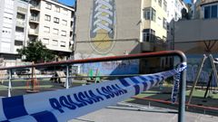 Cordón de la policía local debido a la expansión de los casos de Covid por el ocio nocturno. Parque de la Zapatilla.