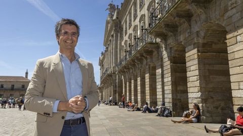 Borja Verea, en una imagen de archivo en la Praza do Obradoiro.