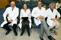 Los representantes de los servicios premiados. 