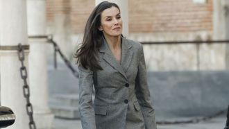 La reina Letizia, a su llegada a Alcal&aacute; de Henares