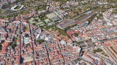 Vista a�rea virtual de la parcela del S�nchez Aguilera�y su entorno tras la futura reurbanizaci�n.