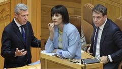 Alfonso Rueda, Ana Pontn y Jos Ramn Gmez Besteiro, en el Parlamento