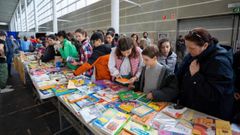 Imagen del d�a de Troca de Libros en el Sal�n do Libro de Pontevedra del 2023