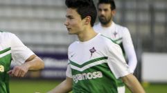 Aitor Pascual, durante un partido en Segunda B con el Racing de Ferrol