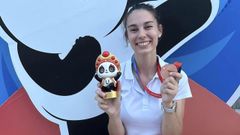 Imagen de archivo de Alma P�rez en los mundiales universitarios disputados en China el pasado a�os, en donde logr� la medalla de bronce.