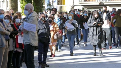 MANIFESTACI�N DE LA HOSTELER�A Y EL COMERCIO EN CALDAS DE REIS PARA PROTESTAR POR LAS RESTRICCIONES IMPUESTAS PARA FRENAR LA PANDEMIA COVID-19