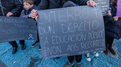 Una movilizaci�n de padres del CEIP Berganti�os, en imagen de archivo 