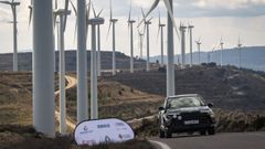 El Hyundai Kona elctrico de los viveirenses en un momento de la competicin en la Comunidad Valenciana.