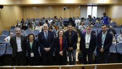 Representantes de Coren, Sertogal, la Universidad de Vigo, y la Axencia Galega de Innovaci�n en la presentaci�n de la unidad mixta de investigaci�n Sostenave