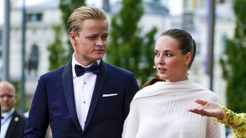Marius Borg en compa&ntilde;&iacute;a de su hermana, la princesa Ingrid Alexandra, en el 2022
