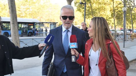 El abogado de Begoa Gmez, Antonio Camacho, a su llegada al juzgado.