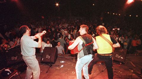 Jonh Whelan, na Festa da Carballeira de Zas, ano 1995