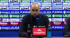 Claudio Gir�ldez, en la rueda de prensa posterior al Getafe-Celta.