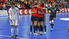 Partido de futbol sala femenino entre la selecci�n espa�ola y la de Jap�n