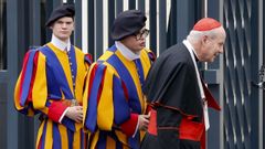 El cardenal Christoph Schonborn abandona el Vaticano tras un encuentro