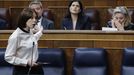 La ministra de Ciencia, Innovacin y Universidades, Dian Morant, en el pleno del Congreso