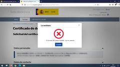 Captura de la web del Ministerio de Justicia de principios de febrero, cuando no aceptaba escribir con la letra e�e