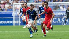 Cubero jug� toda la segunda mitad del Oviedo-Racing.
