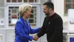 Ursula von der Leyen y Volodmir Zelenski en una imagen de archivo.