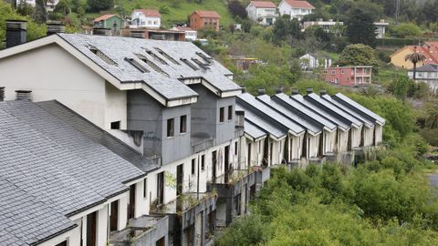 Estado actual de esta urbanización de A Cabana, en una imagen tomada ayer.