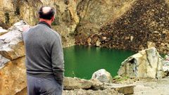 Jos� Cernadas, en una visita a los restos de la cantera hace 21 a�os