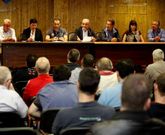 Asamblea del Lugo en el Pazo de Feiras, con el presidente Jos� Bouso en el centro. 