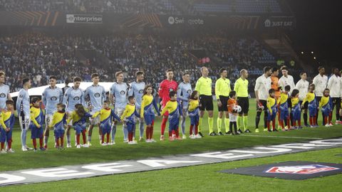 El Celta, antes de inicial el partido