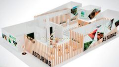 Recreaci�n del stand de Asturias en Fitur