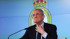 Florentino P�rez durante su rueda de prensa del pasado lunes.