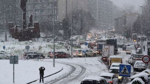 Tempral de nieve en San Sebasti�n