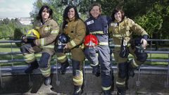Cuatro profesionales gallegas reunidas por La Voz en el 2018: �Ojal� seamos m�s bomberas�