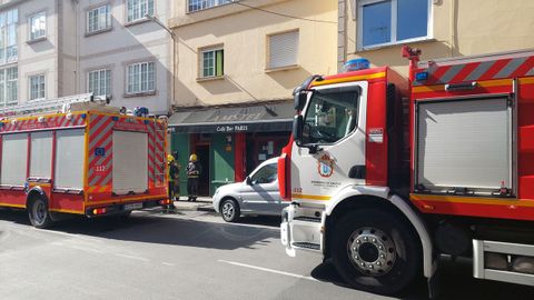 Los bomberos de Monforte, minutos antes de dar por cerrado el operativo