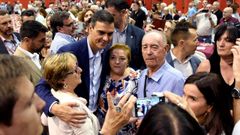 Pedro S�nchez, este martes, durante un mitin en Huesca