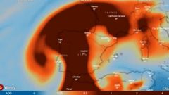Nube de polvo se desplazzar� del Sahara a Espa�a durante el fin de semana