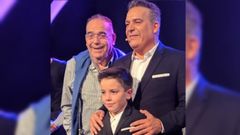 El empresario Francisco Lodeiro con su hijo, el presentador de televisin llamado como l, y uno de sus nietos