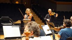 Leila Josefowicz, en un ensayo con la Sinf�nica de Galicia