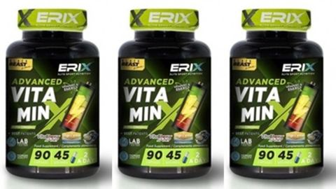 Botes del suplemento alimenticio afectado por un exceso de vitamina D