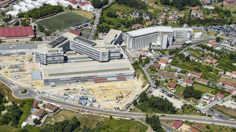 Aspecto de las obras del Novo Montecelo, en Pontevedra, el hospital p�blico que ampliar� el actual