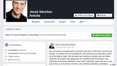 Facebook del Alcalde de Langreo, Jes�s S�nchez.Facebook del Alcalde de Langreo, Jes�s S�nchez