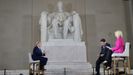 Trump escogi el memorial Lincoln para su entrevista a Fox News, su cadena amiga