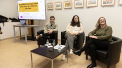 Ramos, Neira y Souto, en la tarde del jueves en Carballo