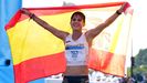 Mara Prez.Mara Prez tras ganar la medalla de Plata para Espaa en los Juegos Olmpicos de Pars