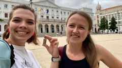 Jolanta, una de las amigas de la voluntaria europea Linda, que se encuentra trabajando en Ferrol.