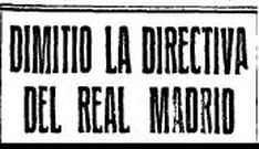 El 6 de diciembre de 1953, La Voz publicaba el sorprendente anuncio de la dimisi�n de Santiago Bernab�u y su directiva de Real Madrid