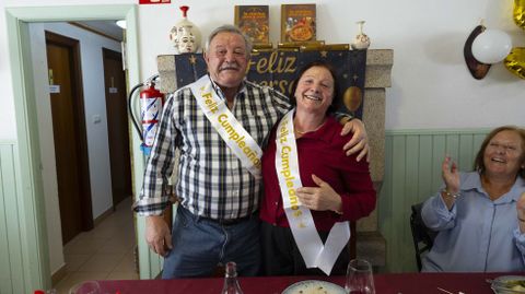 Concepci�n y Manolo, ayer en Casa Mosqueira, Pazos, Ponteceso