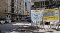 Obras paradas en la avenida de Portugal desde el 9 de marzo.