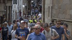 El casco hist�rico de Santiago registra este verano una notable afluencia de visitantes